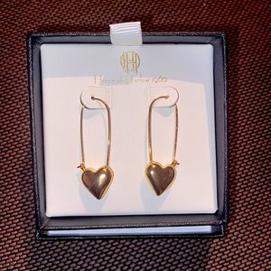 House of Harlow heart earrings